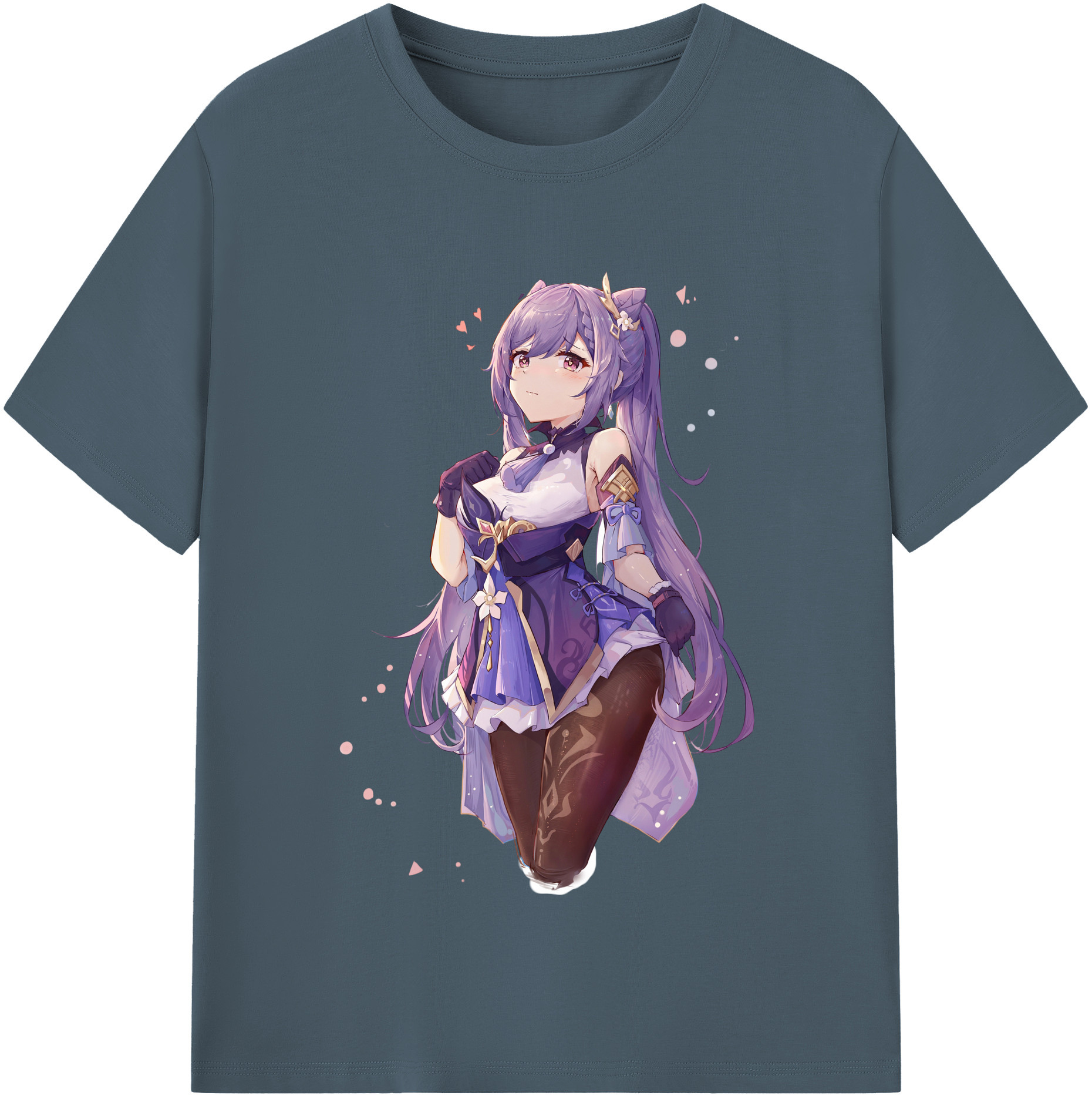 げんし神 刻晴 こくせい genshin Kokusei 綿100％半袖Tシャツ（フロントプリント）